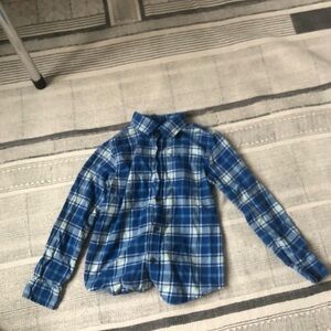 Cat & Jack Blue Plaid Button Down Shirt